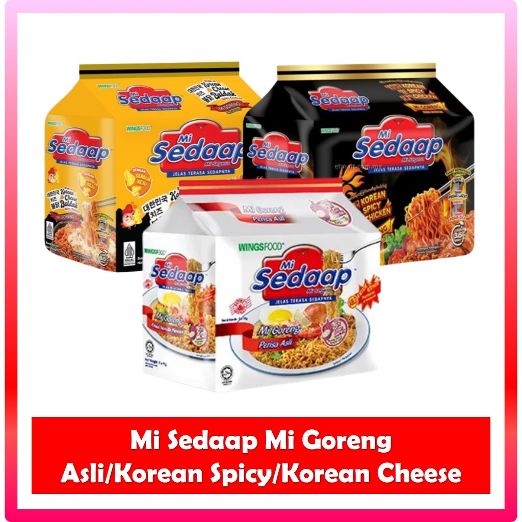 Mi Sedaap Mi Goreng Asli Perisa Original 5x90g Mi Sedap | Shopee Malaysia