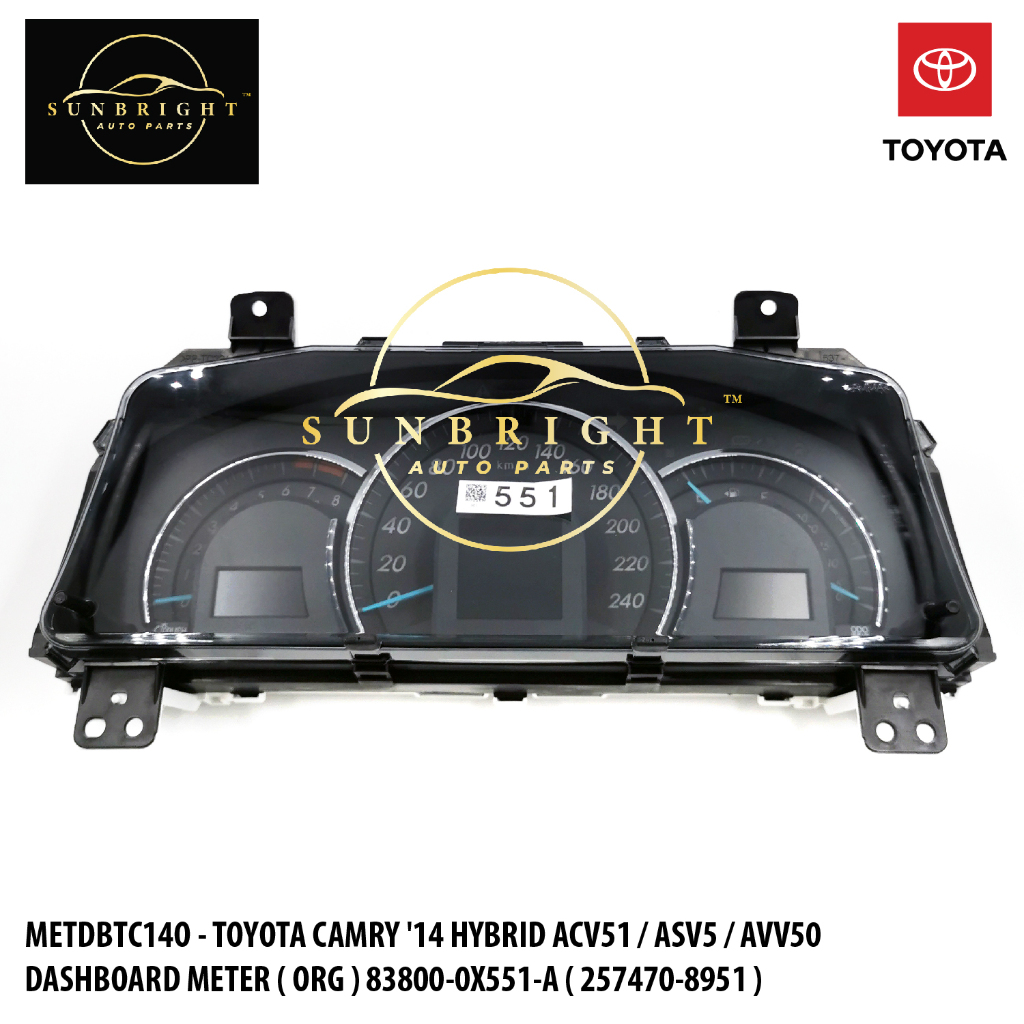 TOYOTA CAMRY '14 HYBRID ACV51 / ASV5 / AVV50 DASHBOARD METER ( ORG ...