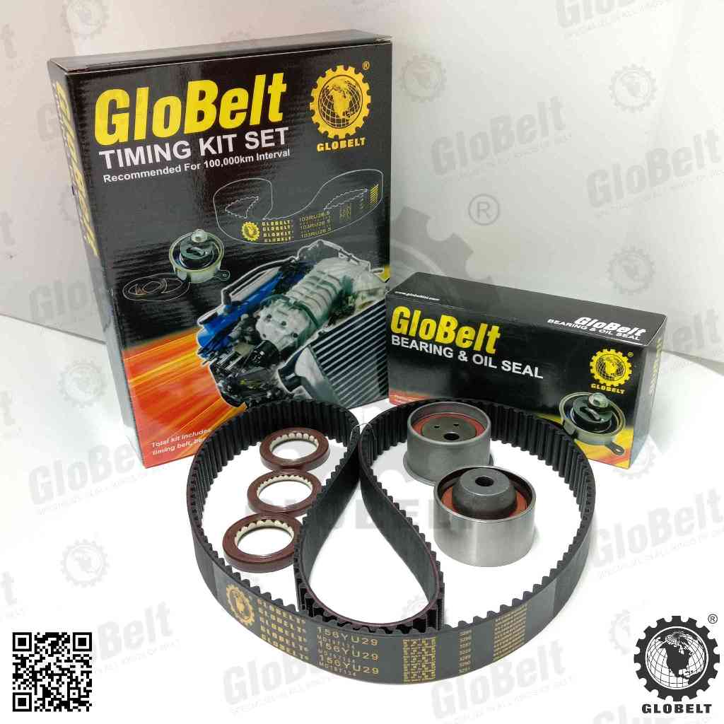 Globelt Timing Belt Kit Set For PROTON WIRA 1.8 GSR TURBO TWIN CAM 4G93 (156YU29 ) Shopee Malaysia