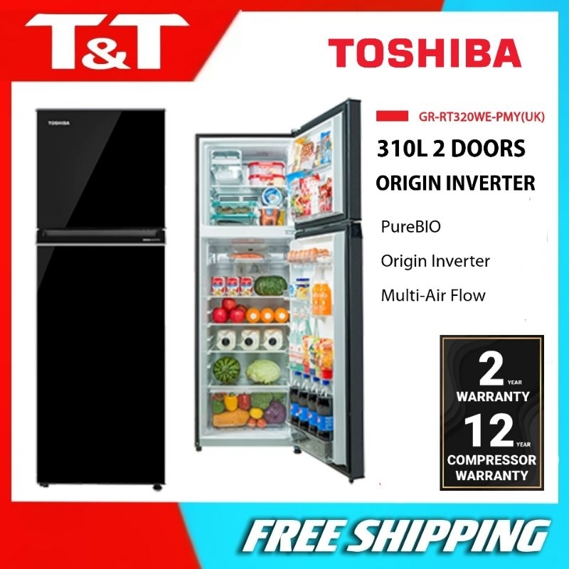 Toshiba Origin Inverter Refrigerator (310L) GRRT320WE PMY (UK
