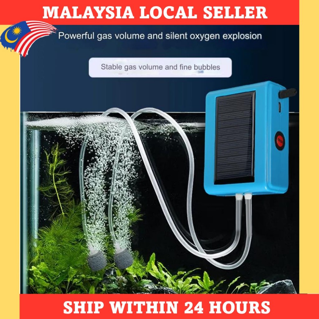 Solar Power Oxygenator Water Oxygen Pump Pond Aerator Aquarium Fish ...