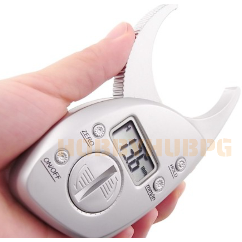 Digital LCD Body Fat Caliper Skin Fold Thickness Health Fitness Weight ...