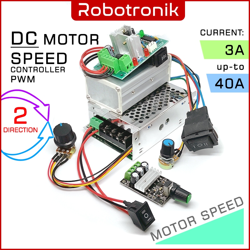DC Brush Motor Speed Controller PWM (Both way Forward & Reverse) Geared ...
