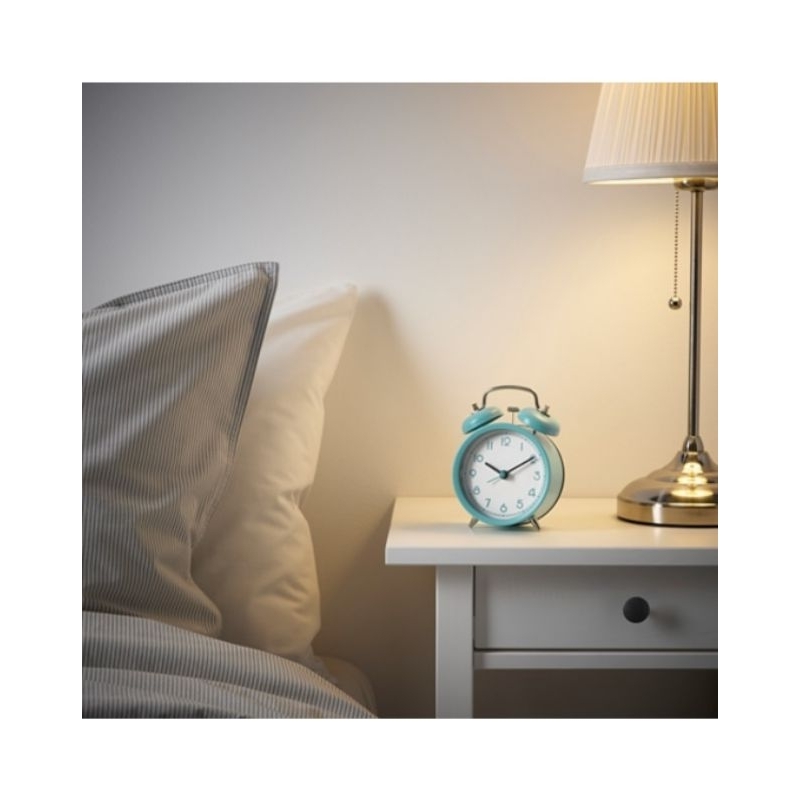 💥ORIGINAL💥 IKEA PLIRA Alarm clock, lowvoltage/turquoise, 10cm Shopee