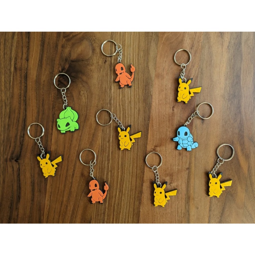 Pokemon Keychains - Bulbasaur Charmander Squirtle and Pikachu | Shopee ...