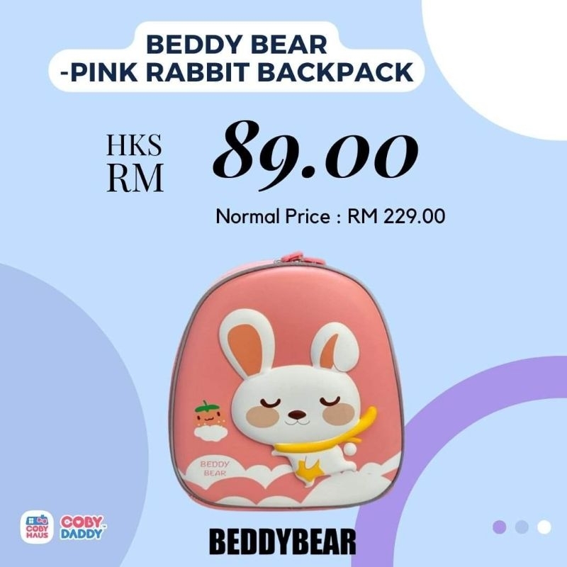 Beddy Bear Backpack Lion/Bee/Rabbit/Unicorn/Shark/Polar Bear