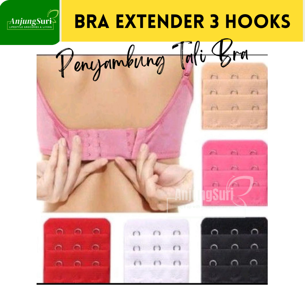 Bra Extender Bra Extension Penyambung Bahagian Bra 3 Hook Rows Bra