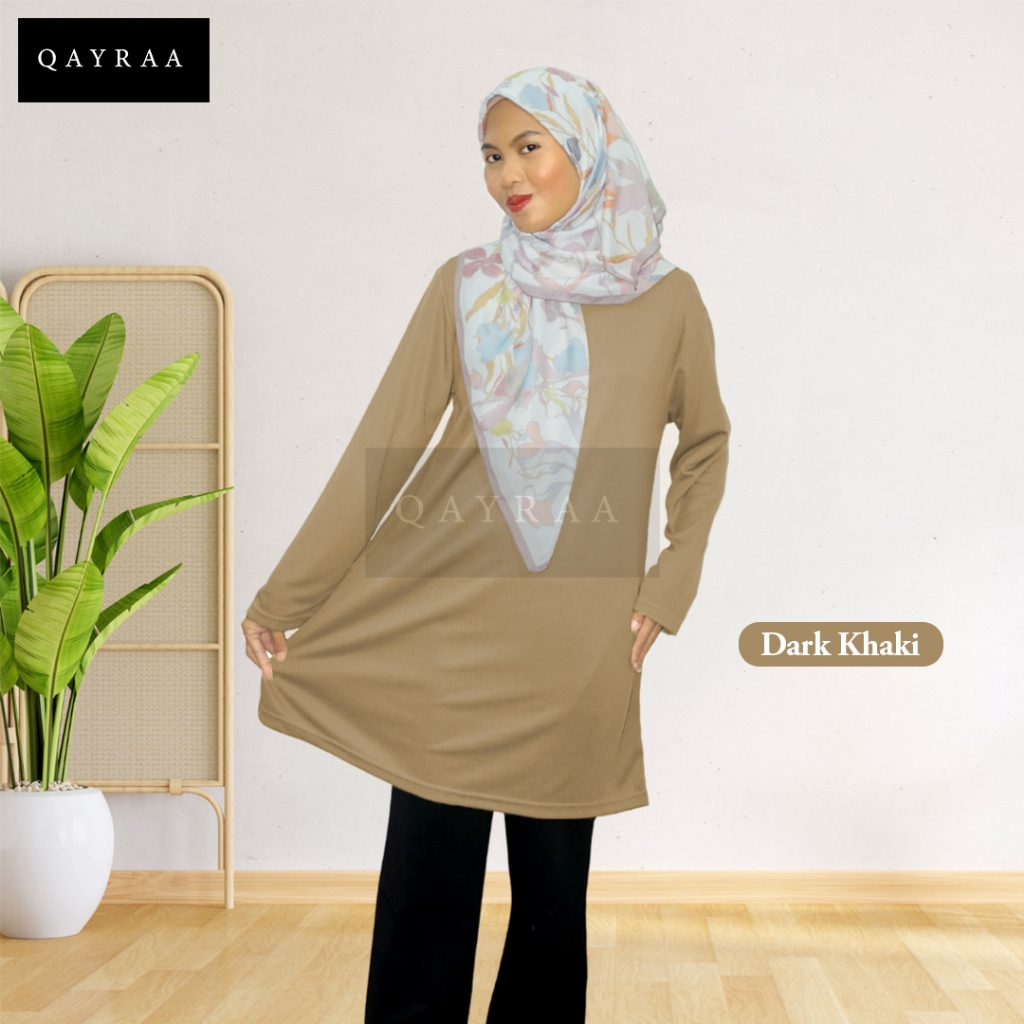 𝐐𝐀𝐘𝐑𝐀𝐀 (P5) 2XL-7XL Jersi Muslimah Jersey PREMIUM Muslimah Plain / Baju ...