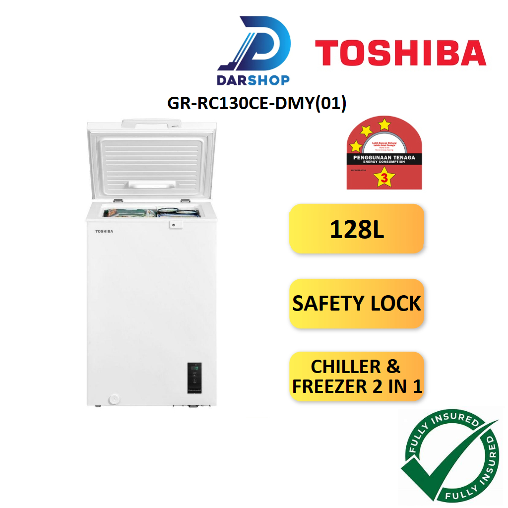 Toshiba Mini Chest Freezer 128L Peti Freezer Murah Deep Freezer Peti
