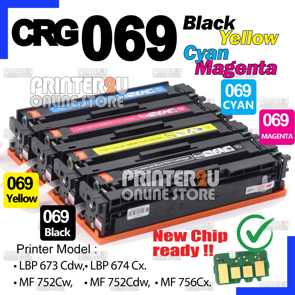 💥WITH CHIP💥 Compatible to Canon Cartridge 069 069H CRG069 Canon 069 ...