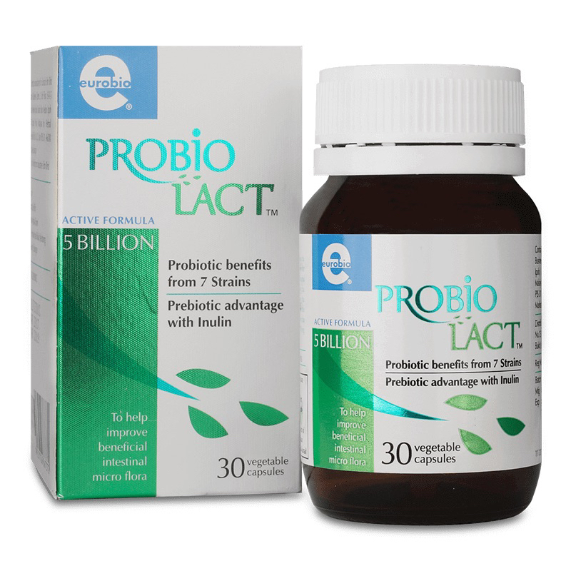 Eurobio ProbioLact Active Formula Probiotics VegeCaps (30’s / 90’s ...