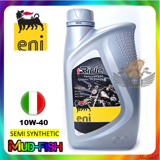 MINYAK PELINCIR ENI I-RIDE PERFORMANCE 10W-40 4T LUBRICANT OIL API SN ...