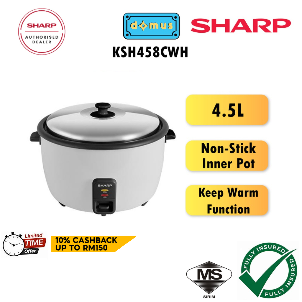 Sharp Commercial Electric Rice Cooker 4.5L 25 Cups Periuk Nasi Elektrik ...