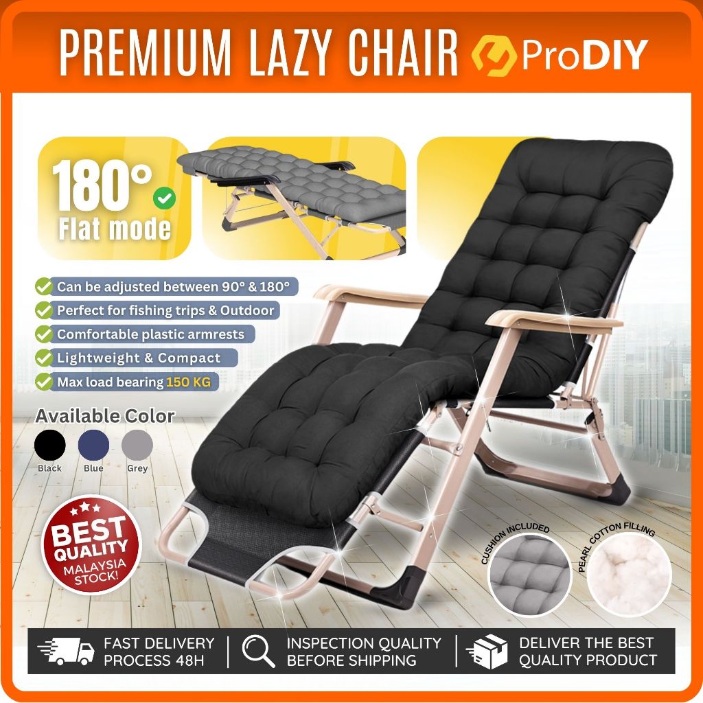 Folding Bed Premium Foldable Lazy Chair Comfortable Recliner Chair