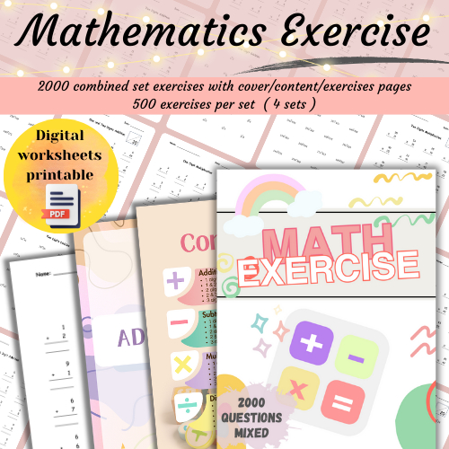 [PDF] Mathematics Exercise | 2000 & 500 Questions | Vary Operations ...