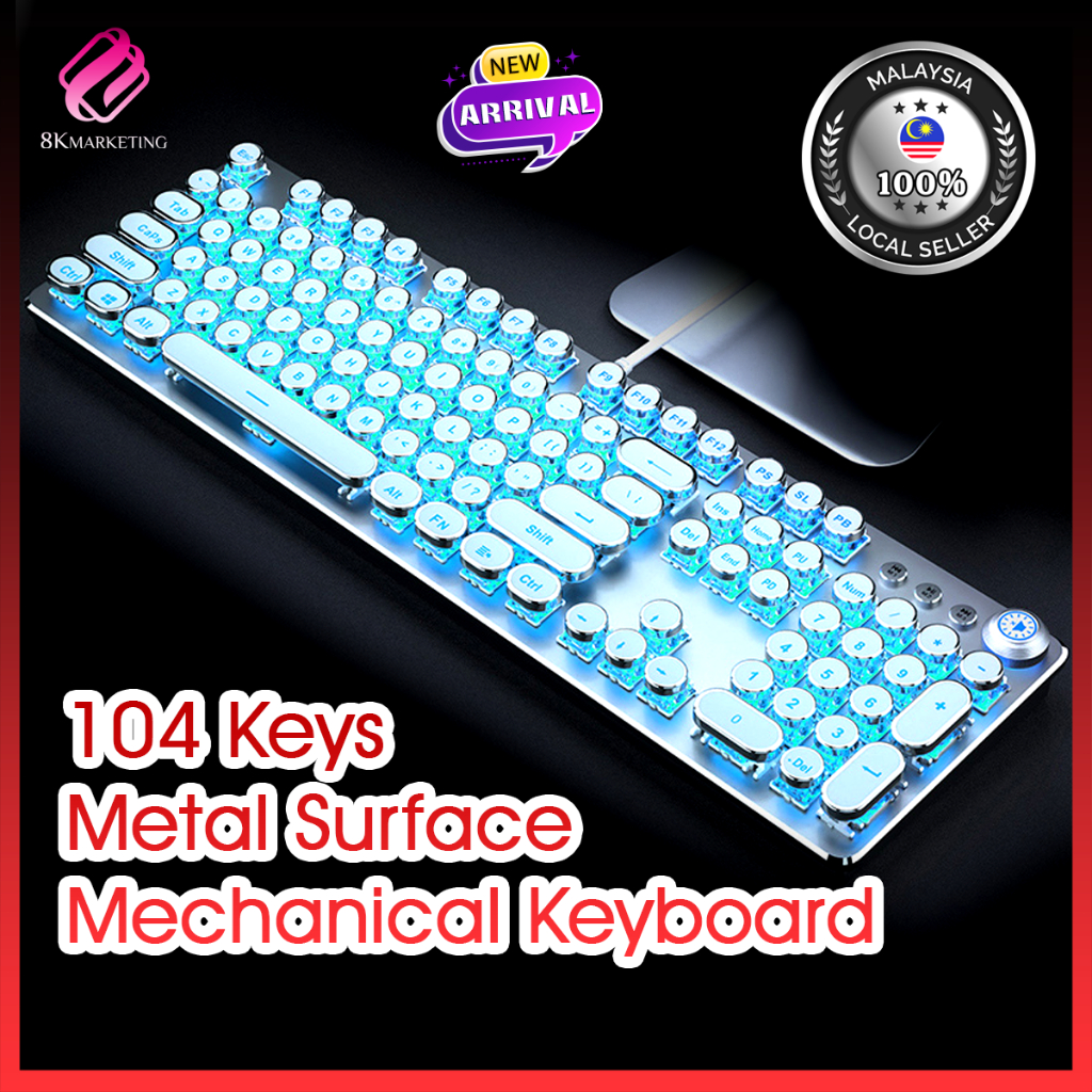 ROUND MECHANICAL KEYBOARD REAL GAMING KEYBOARD BLUE SWITCH SWITCHES ...