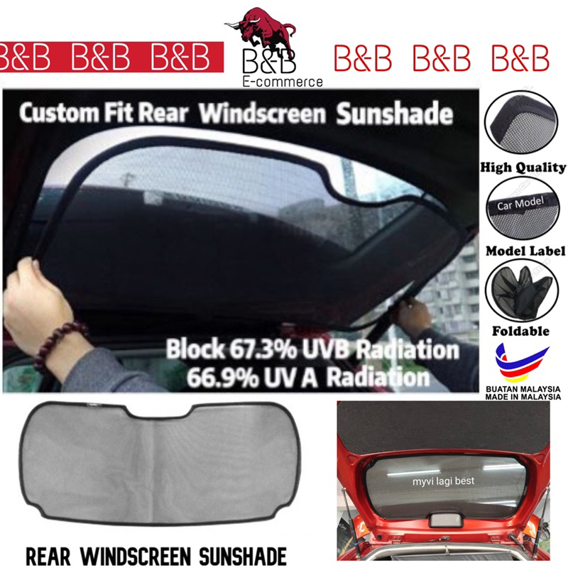 OEM Fit Rear Windscreen Car Sunshade Cermin besar sunshade Proton ...
