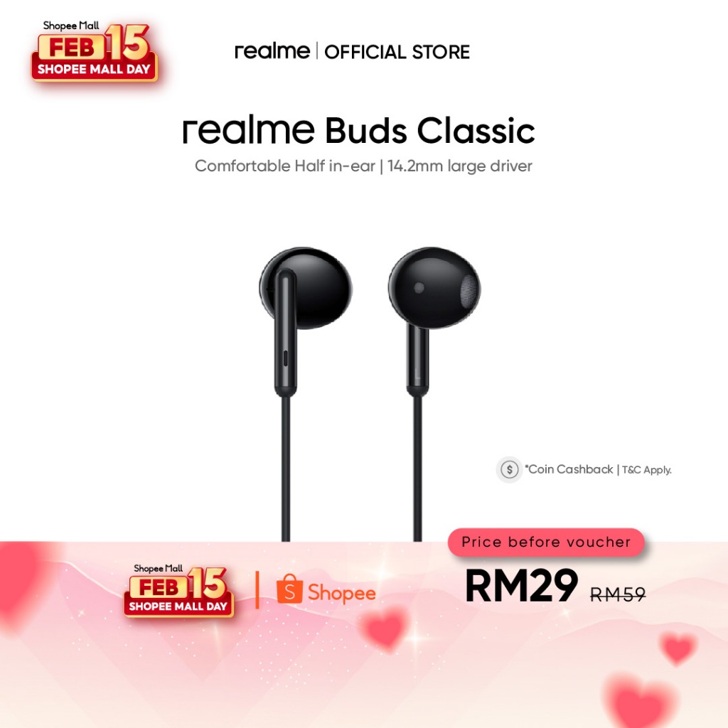 Realme buds store classic earphones