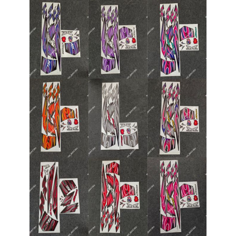 STICKER HONDA DASH V2 V3 V4 V5 STRIPE API DASH 110 , 125 FIRE | Shopee ...