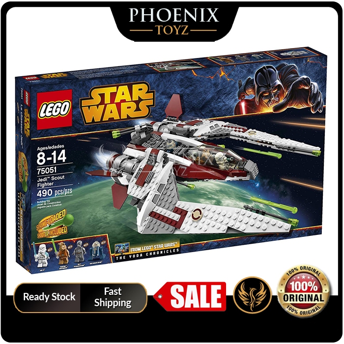 [PhoenixToyz] 100% ORIGINAL LEGO Star Wars 75051 Jedi Scout Fighter ...