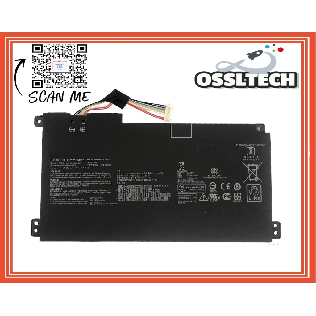 thumbnail image 2 of Genuine ASUS B31N1912 C31N1912 Laptop Battery For VivoBook 14 E410MA L410MA 2 of 6