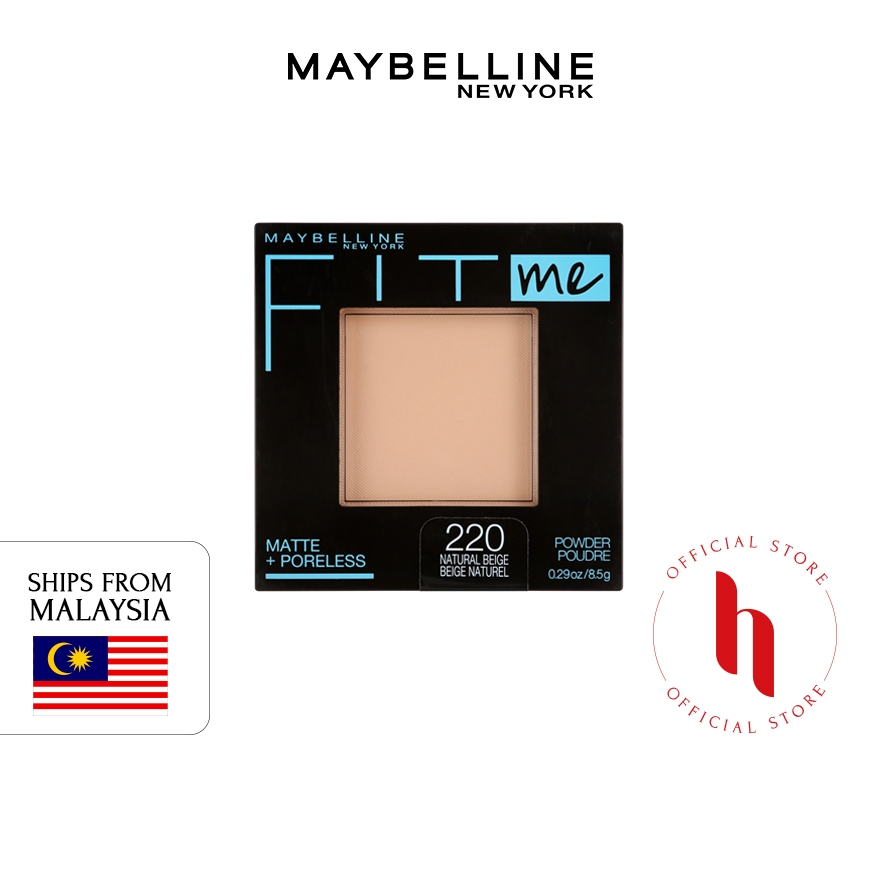Maybelline Fit Me Matte + Poreless Pressed Powder 9g [#220 Natural ...