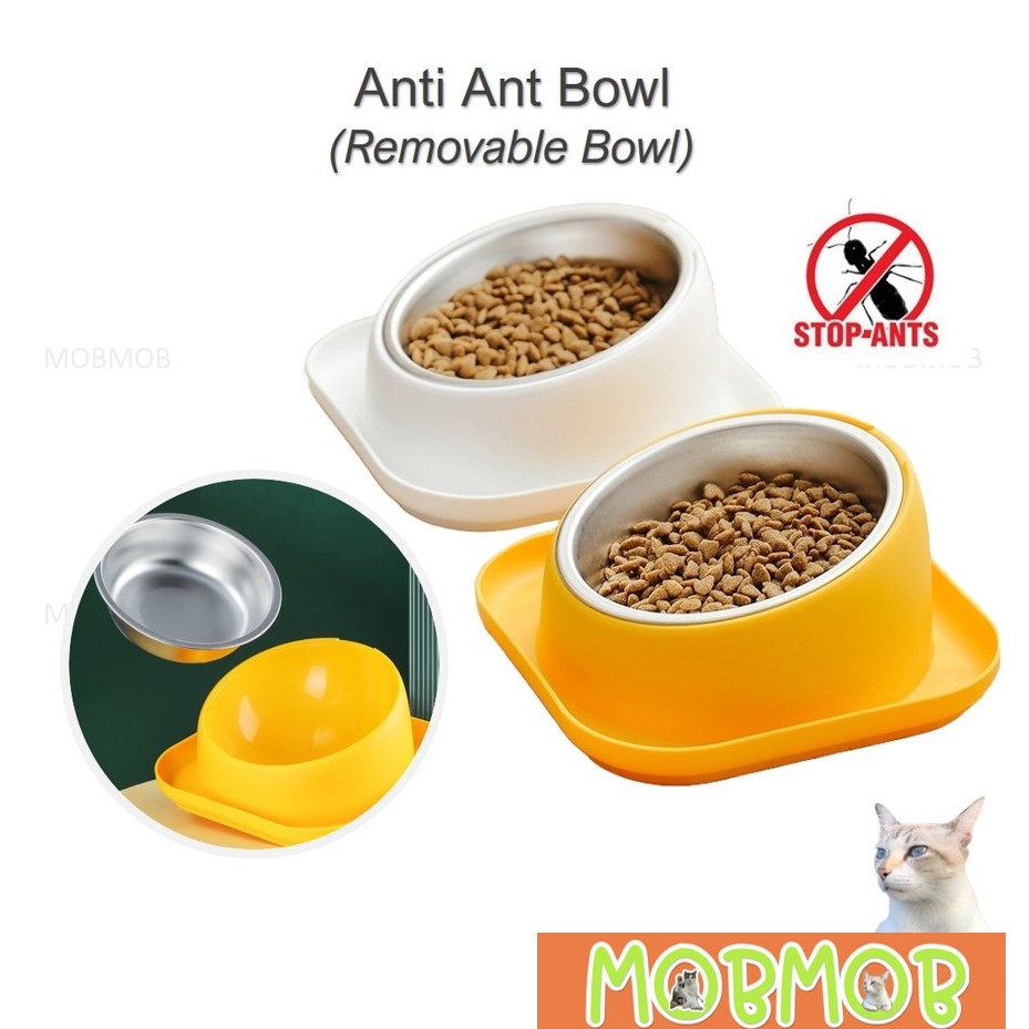 Anti Ant Cat Bowl Stainless Steel Plate Water Repell Ants Feeding Kit