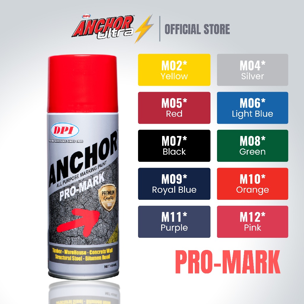 DPI Anchor Pro-Mark Spray Graffiti Dinding/ Tagging/ Mural/ Art Spray ...