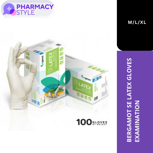 Bergamot Se Latex Powder Free Examination Gloves M/L/XL Shopee Malaysia