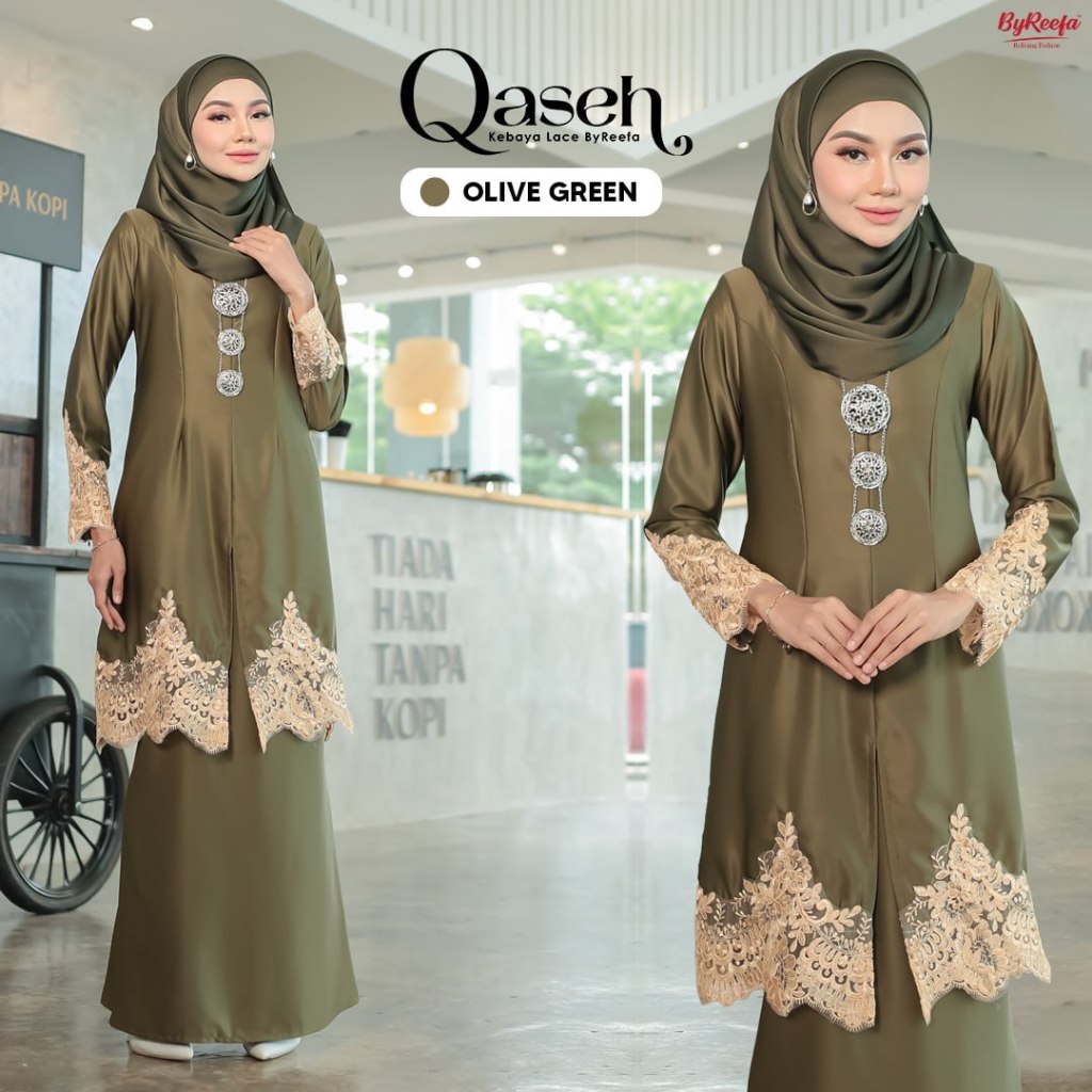 Raya 2024 Kebaya Lace Qaseh Byreefa Collection Material Pearl Skin