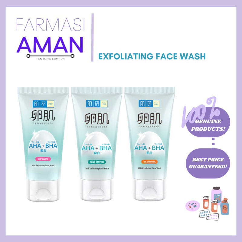 Hada Labo AHA + BHA Face Wash 130g (Acne Control / Oil Control ...