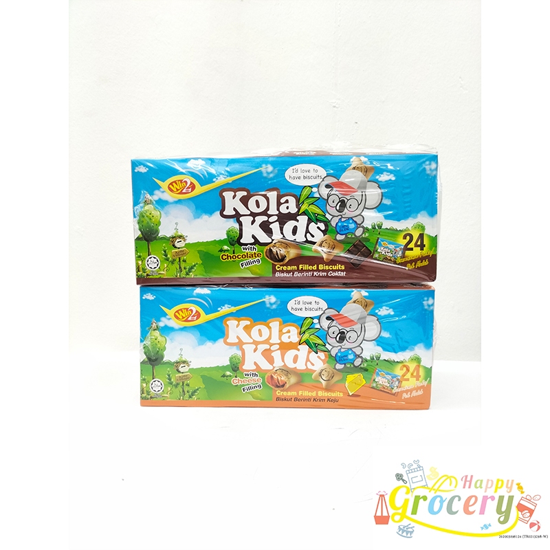 Win Win Kola Kids Cream Filled Biscuits (Chocolate/ Cheese) 16g 24pcs ...