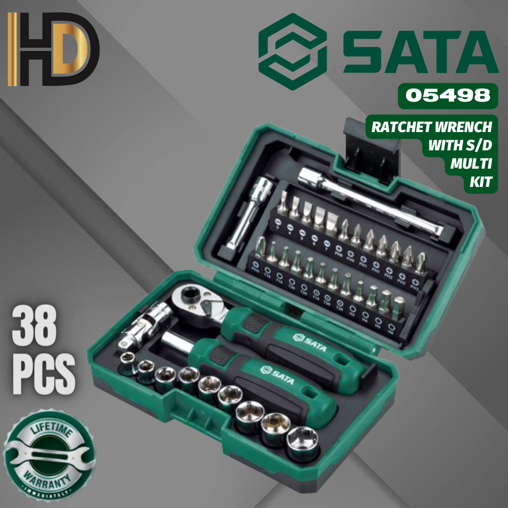SATA 38 Pcs Ratchet Wrench With Screwdriver Multi Kits Set / SATA ...