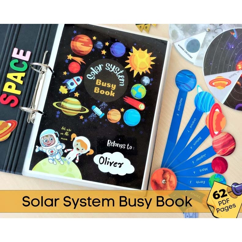 PDF] Solar System Moon Busy Quiet Book Learning Kids Printable ...