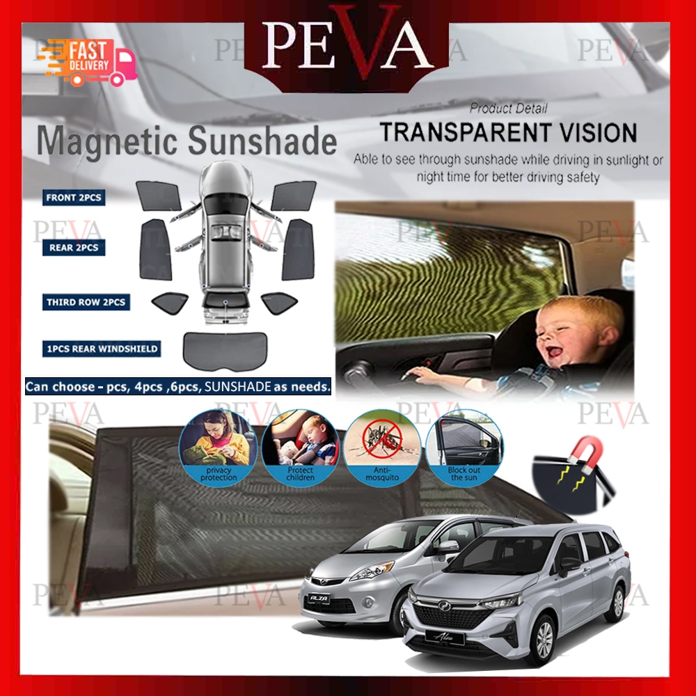 Perodua Alza Old New Magnetic Sunshade Car Window Windscreen Strong ...