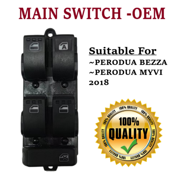 PERODUA BEZZA/MYVI 2018 OEM Power Window Main Switch Suis tingkap ...