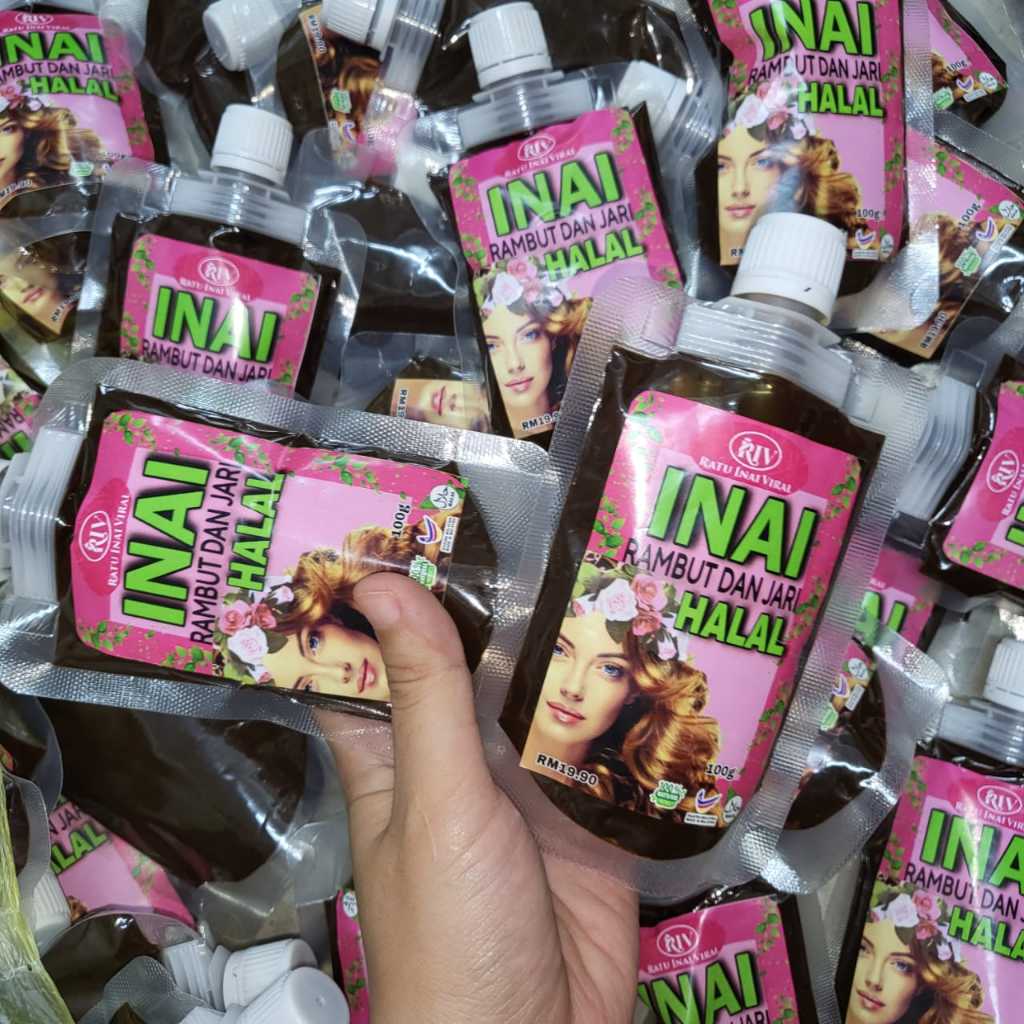 INAI RAMBUT DAN JARI HALAL ORGANIK (SIAP BANCUH) BY R.I.V | Shopee Malaysia
