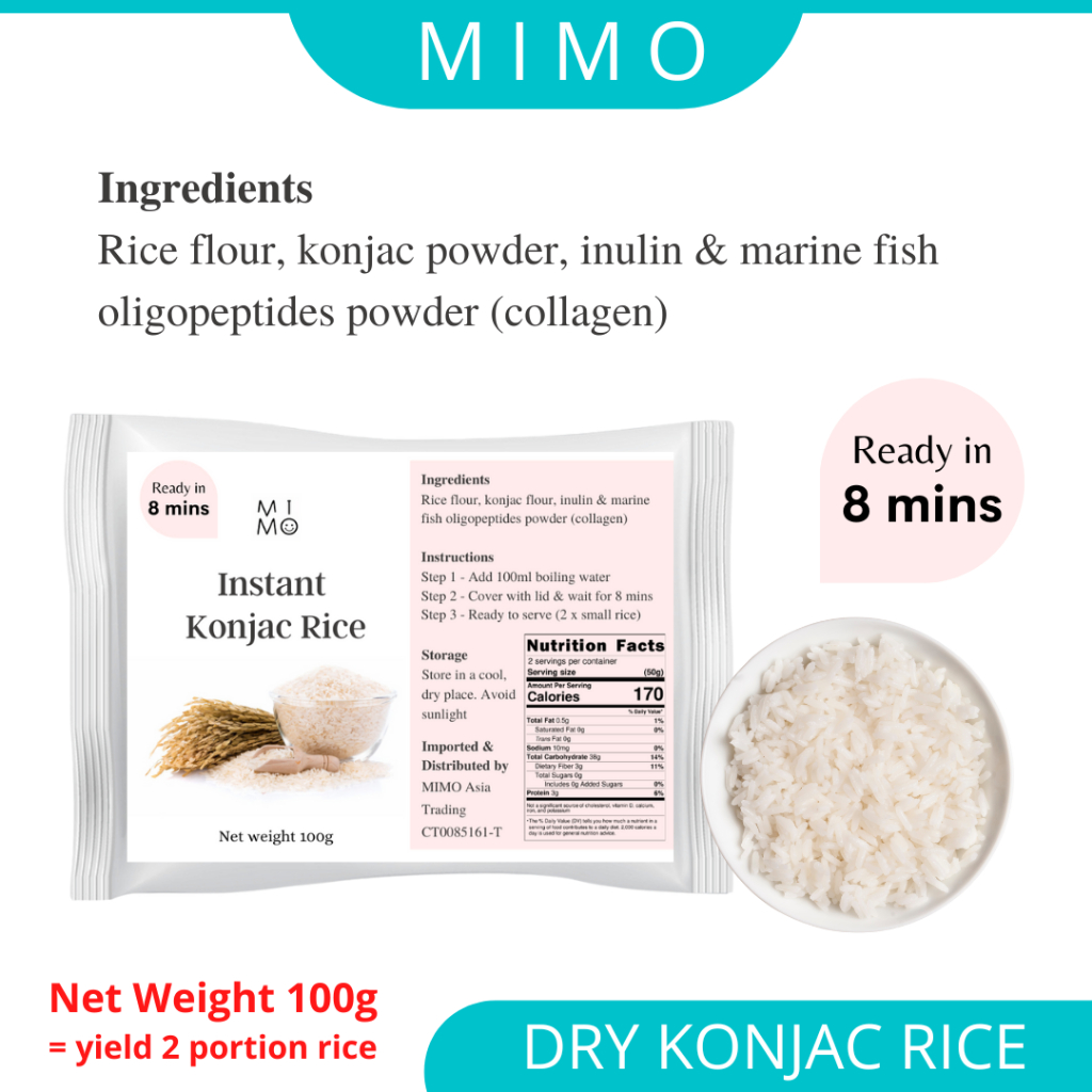 MIMO Instant Dry Konjac Rice Instant Rice Basmati White Rice Nasi Putih ...