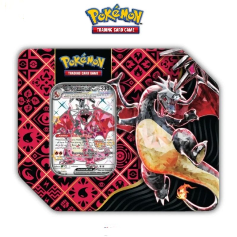 Pokémon TCG: Scarlet & Violet 4.5 Paldean Fates 5-Booster Tin - Great Tusk/Iron Treads/Charizard main image 0