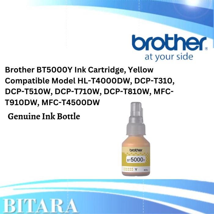 Brother High Yield Ink Bottle BT5000Y (NO BOX) | Shopee Malaysia