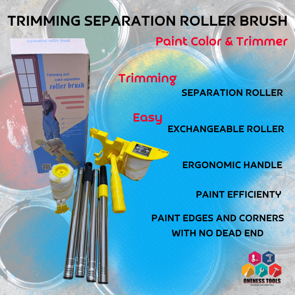 Paint Roller Edger With 4-Wheel Design – Trim & Color Separation Tool For Walls & Ceilings Paint Roller Edger With 4-Wheel Design – Trim & Color Separation Tool For Walls & Ceilings