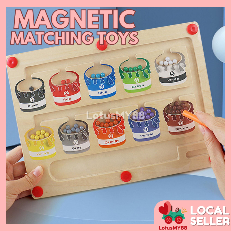 Color And Number Matching Game Wooden Montessori Educational