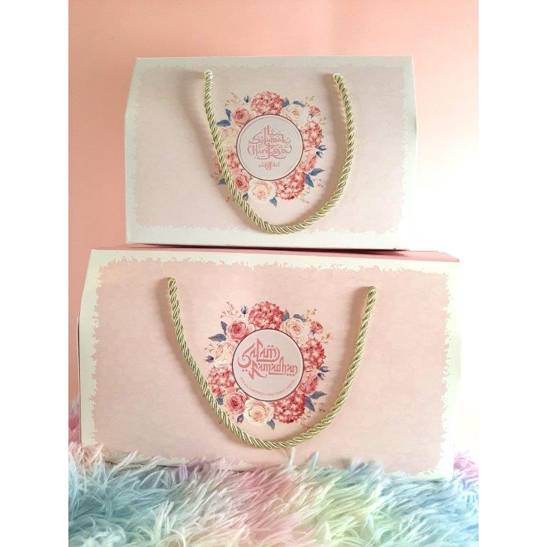 [NEW RAYA 2024] LIMITED EDITION Flower Paper Bag Door gift with Robe ...