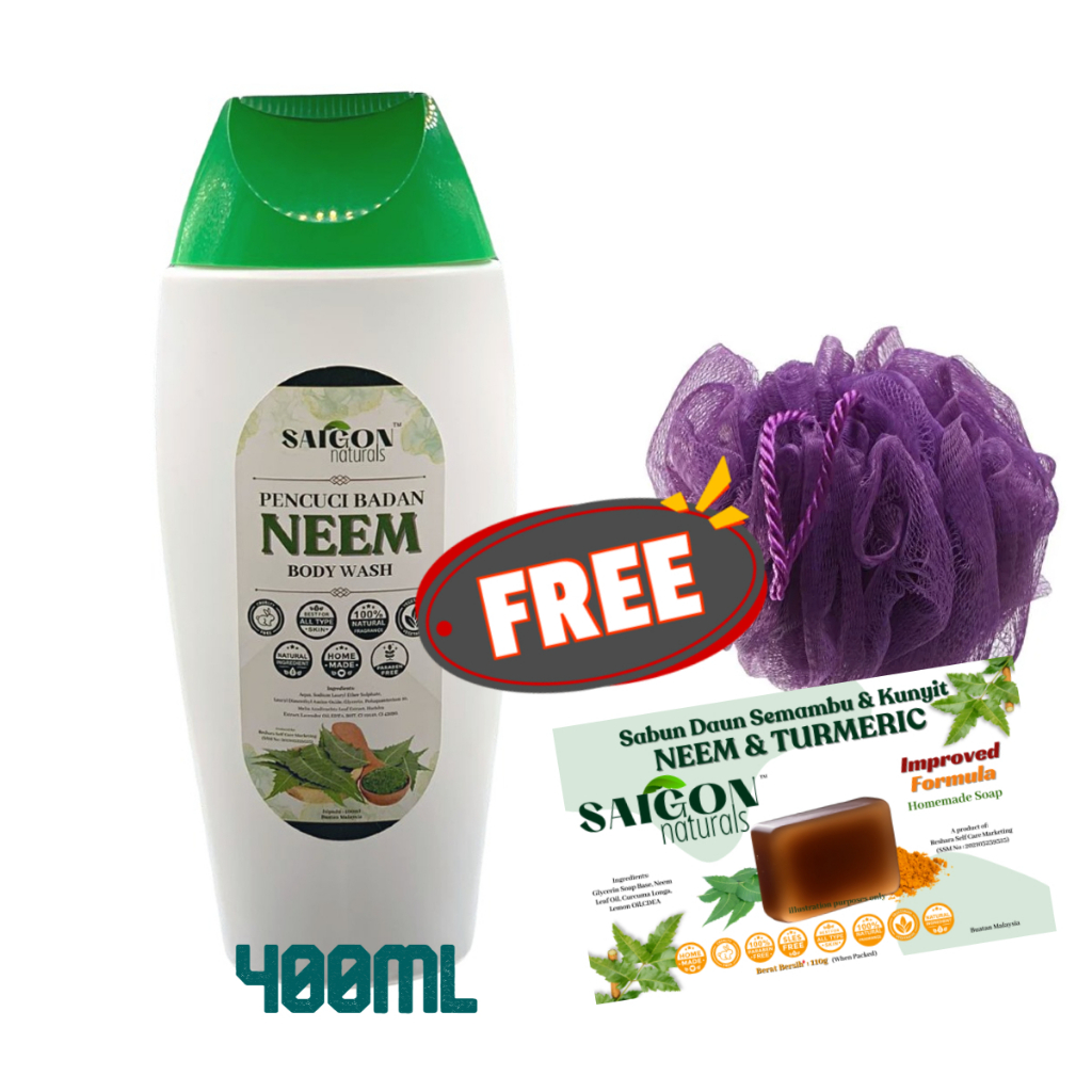 Saigon Naturals Neem Body Wash Protecting Neem Turmeric Anti Bacterial