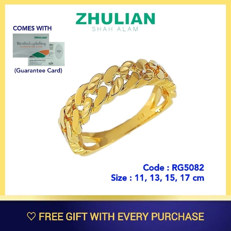 [RG5082] Zhulian Gold Plated Ring Jewellery / Cincin Hailey / Cincin ...