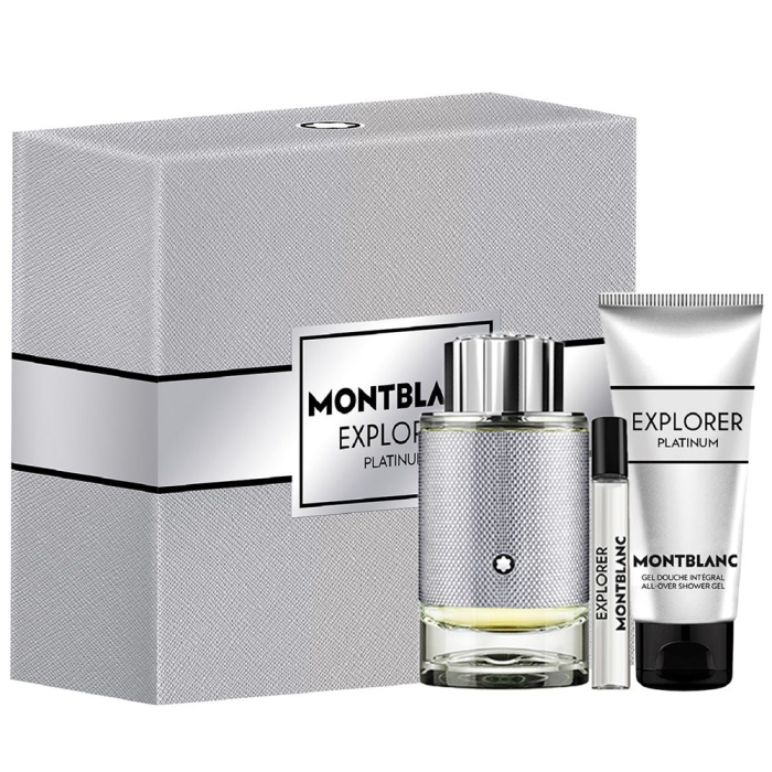 Mont Blanc Explorer Platinum EDP 100ml + EDP 7.5ml + SG 100ml Gift Set (M) Shopee Malaysia