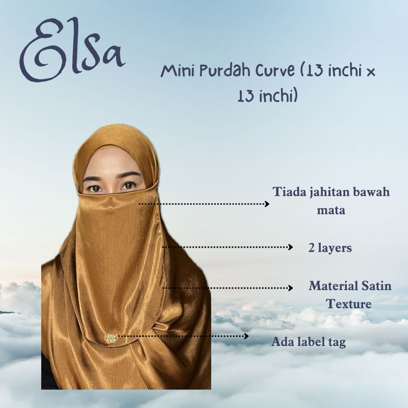 Purdah Satin Curve Mini (Purdah Sahaja) | Shopee Malaysia