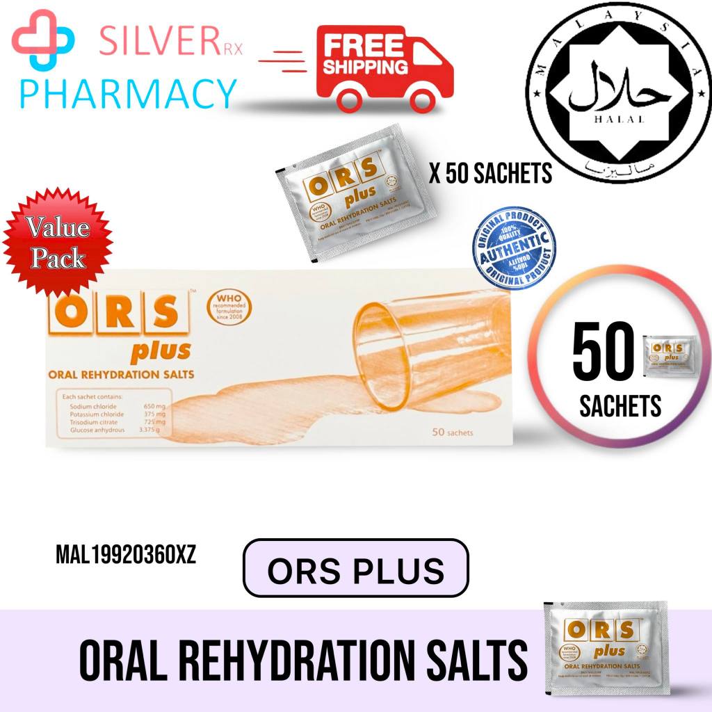 ORS B Plus Rehydration Salts Orange Flavor [50 Sachets] | Shopee Malaysia