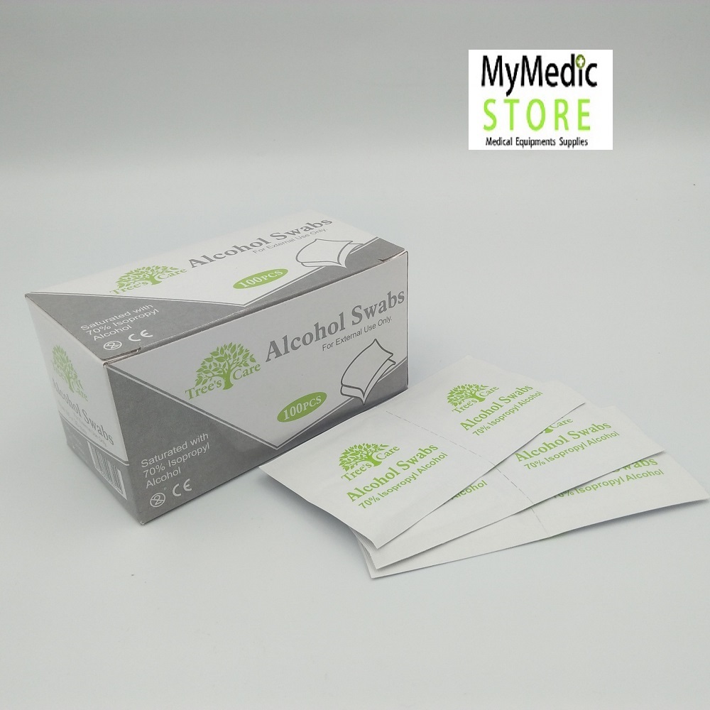 TREE'S CARE Alcohol Pads 100´s/box (Sterile Alcohol Swab for ...