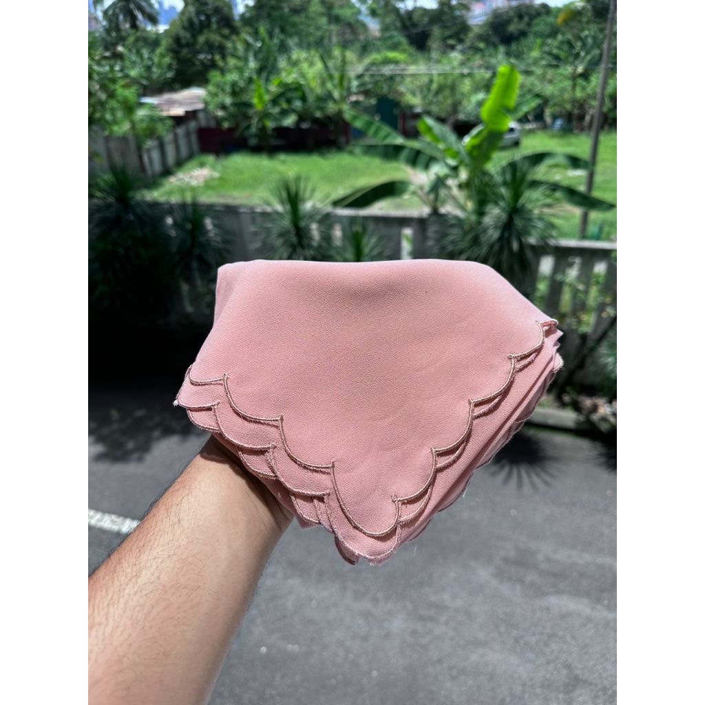Shawl chifoon sulam embroidery murah premium Ready stock in Malaysia